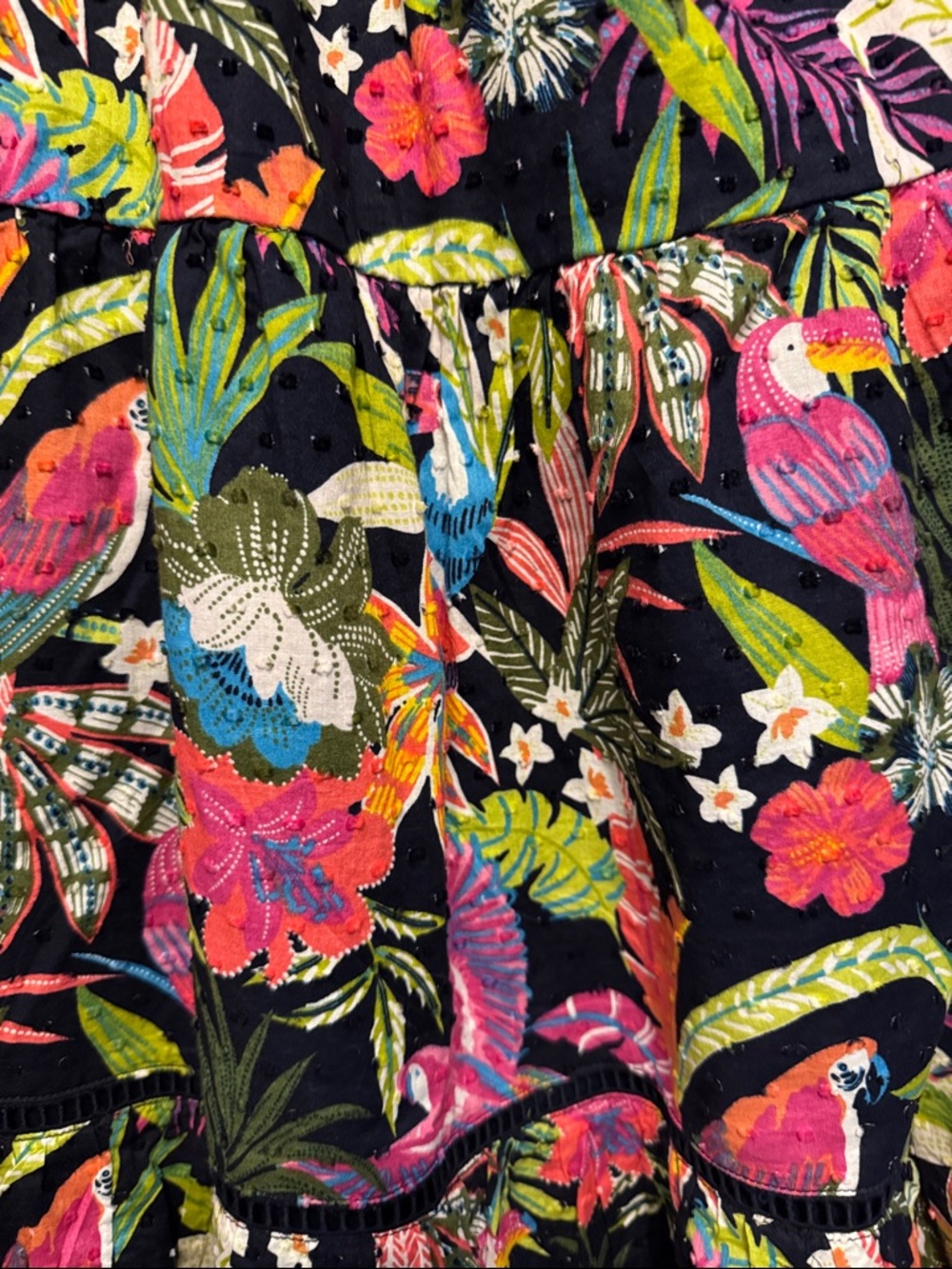 crown & ivy Black Tropical Floral Tie-Strap Tiered Sundress - Picture 2 of 4